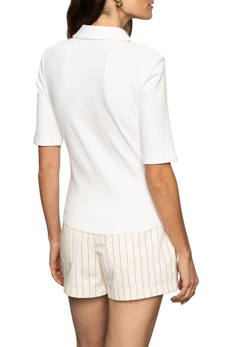 Sanctuary Elbow Sleeve Rib Button-Up Shirt, Alternate, color,