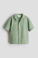 H&M Embroidered Muslin Resort Shirt
