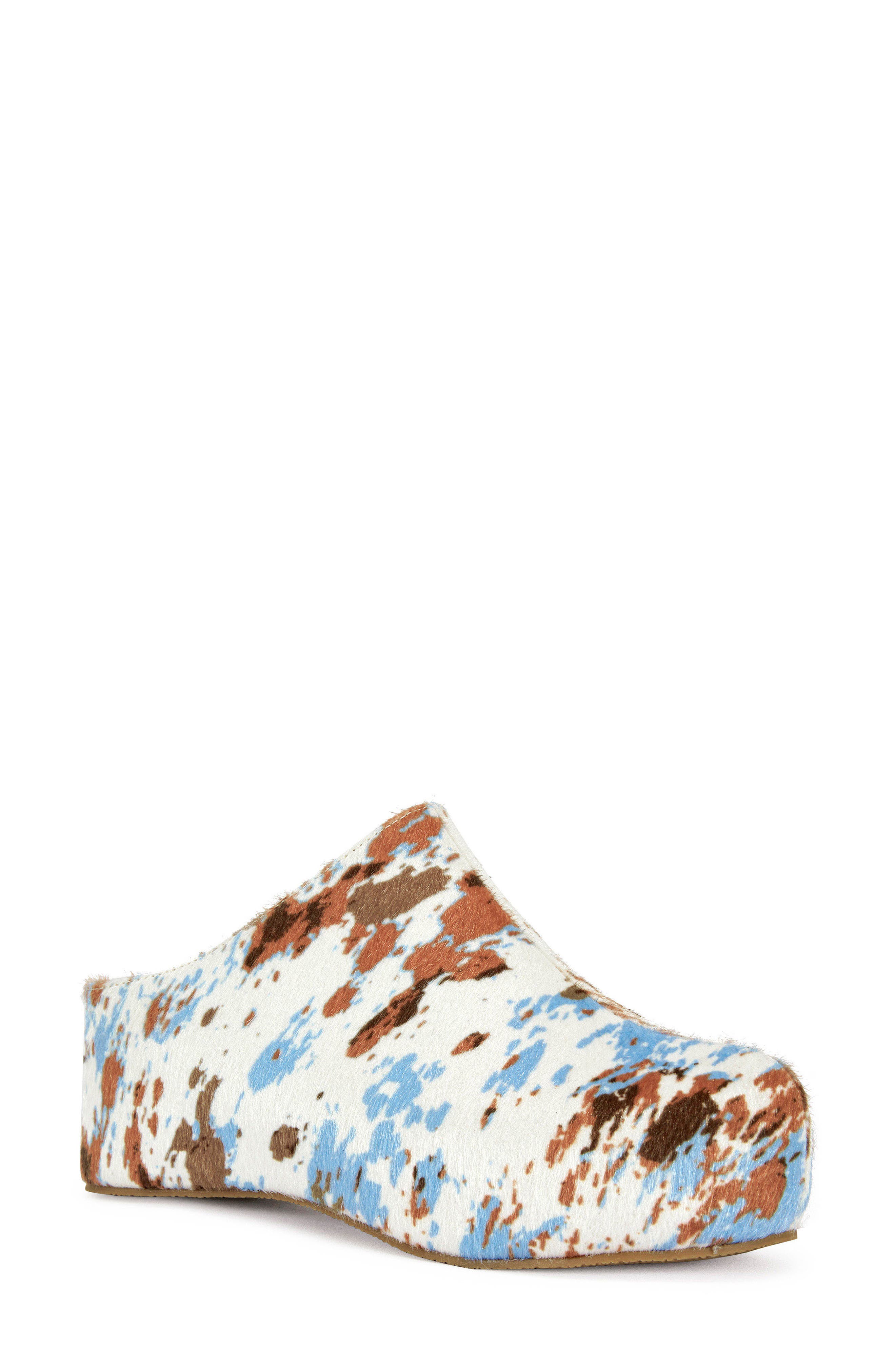 AZALEA WANG Darwin Faux Calf Hair Clog, Main, color, 