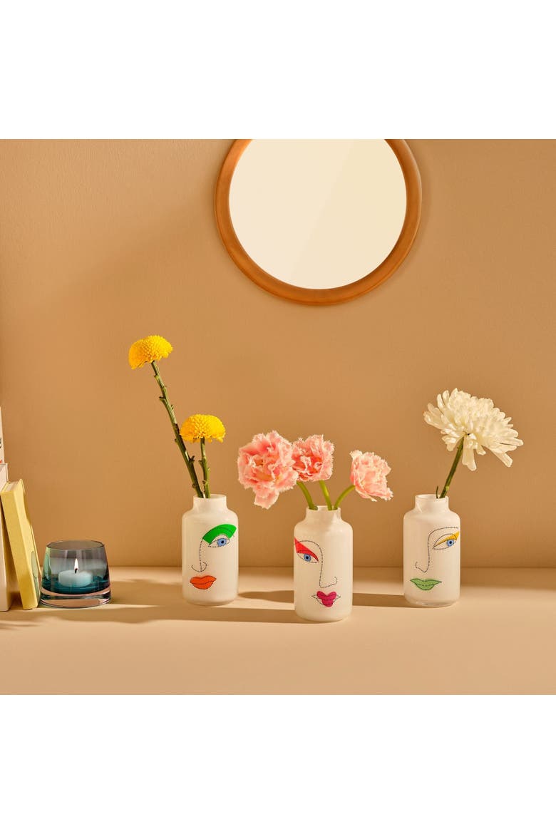 Rock and Pop Small Mini Magnolia Vase S, Alternate, color, Opal white