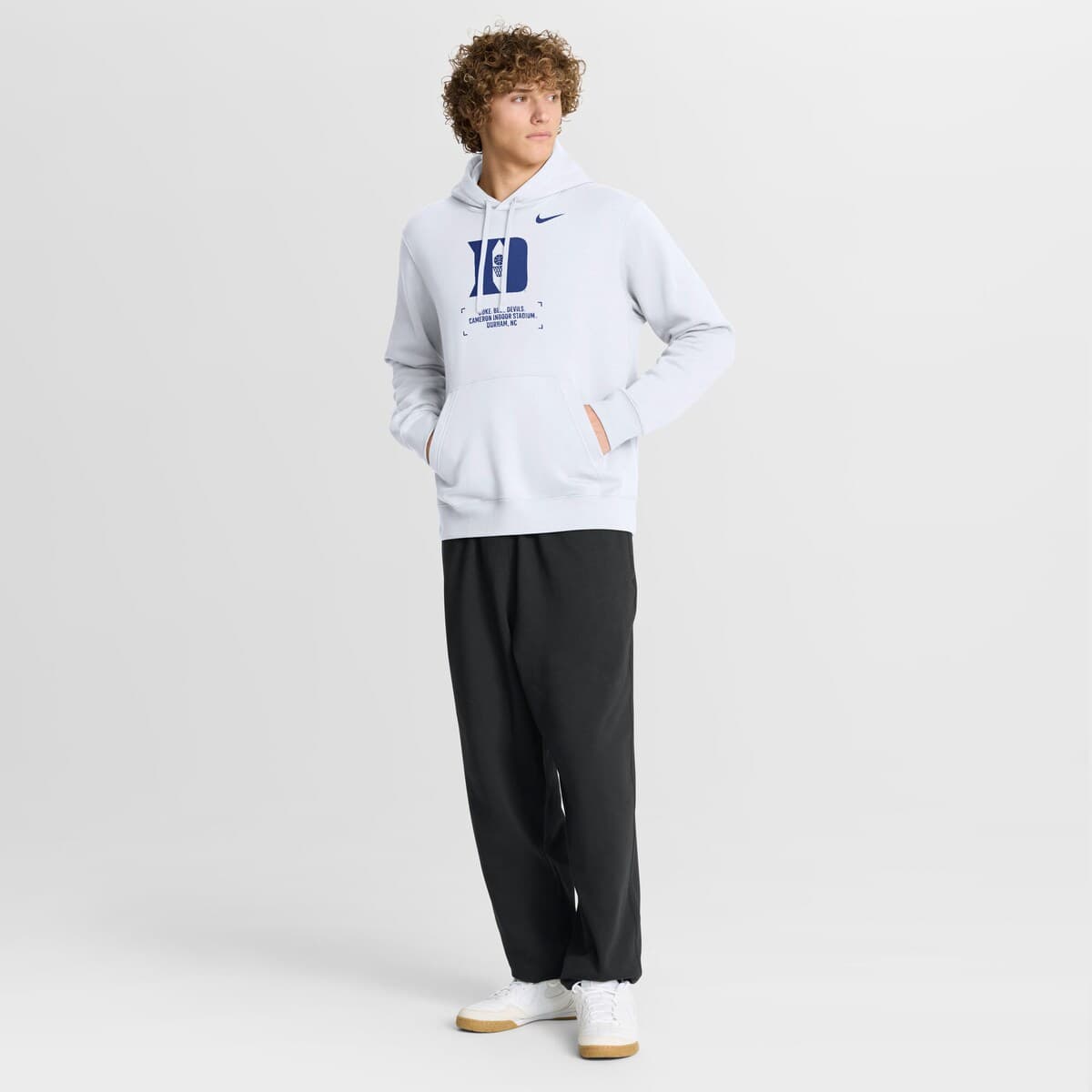 Nike Men's Nike White Duke Blue Devils Basketball Two-Hit Club Fleece ...