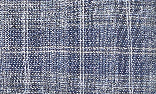 Shop Hugo Boss Boss Hutson Plaid Virgin Wool & Linen Sport Coat In Dark Blue
