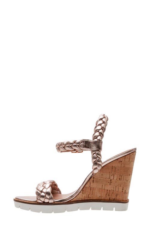 Linea Paolo Esie Ankle Strap Wedge Sandal In Rose Quartz