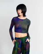 Lost Pattern "Brooklyn" Long Sleeve Crop Top