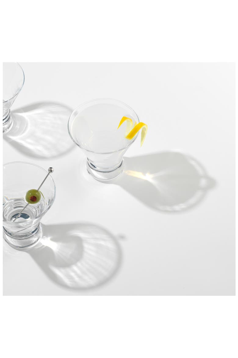 Afina Set of 8 Stemless Martini Glasses, Alternate, color, CLEAR