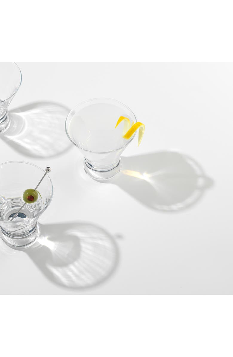 JoyJolt Afina Set of 8 Stemless Martini Glasses, Alternate, color, Clear