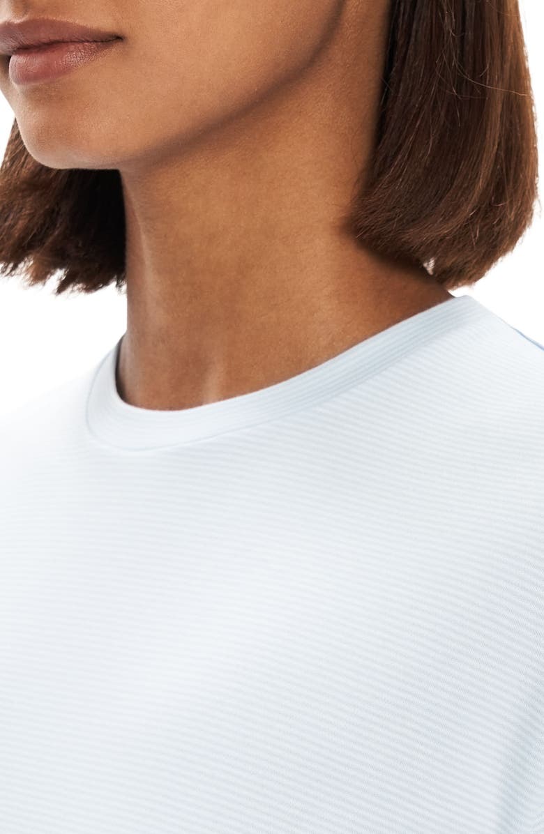 Theory Stripe Perfect T Supima<sup>®</sup> Cotton T-Shirt Dress, Alternate, color, Dahlia Multi