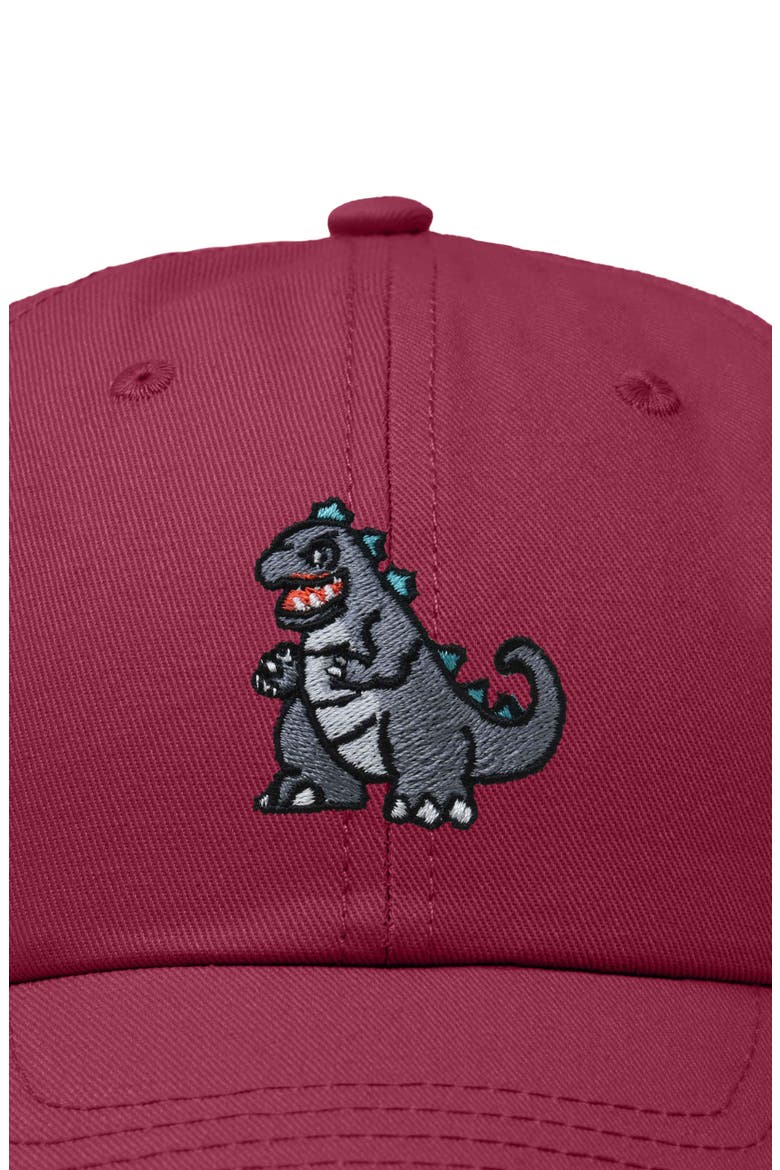 Giant Lizard Embroidered Dad Hat, Alternate, color, Maroon