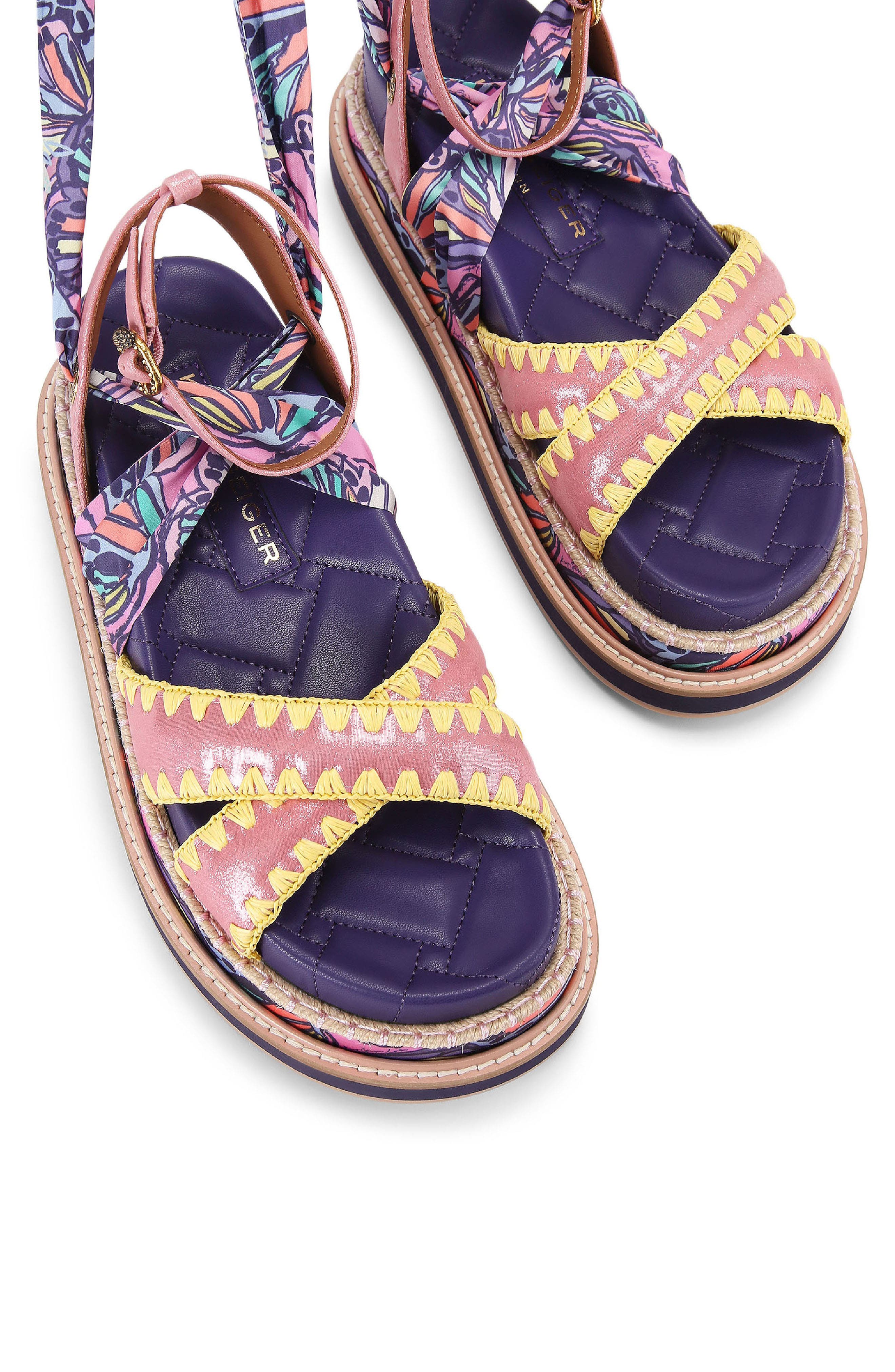 Orson Cross Scarf Sandal, Alternate, color, PINK