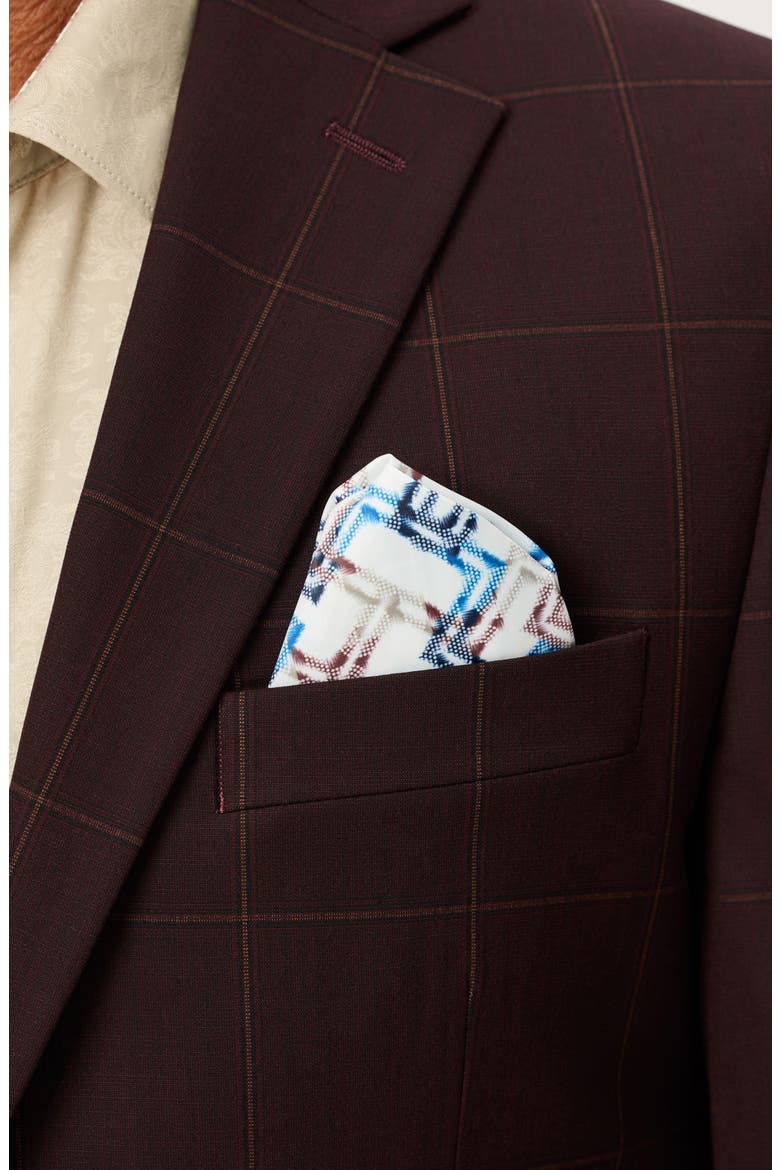 Windowpane Sport Coat, Alternate, color, MAROON