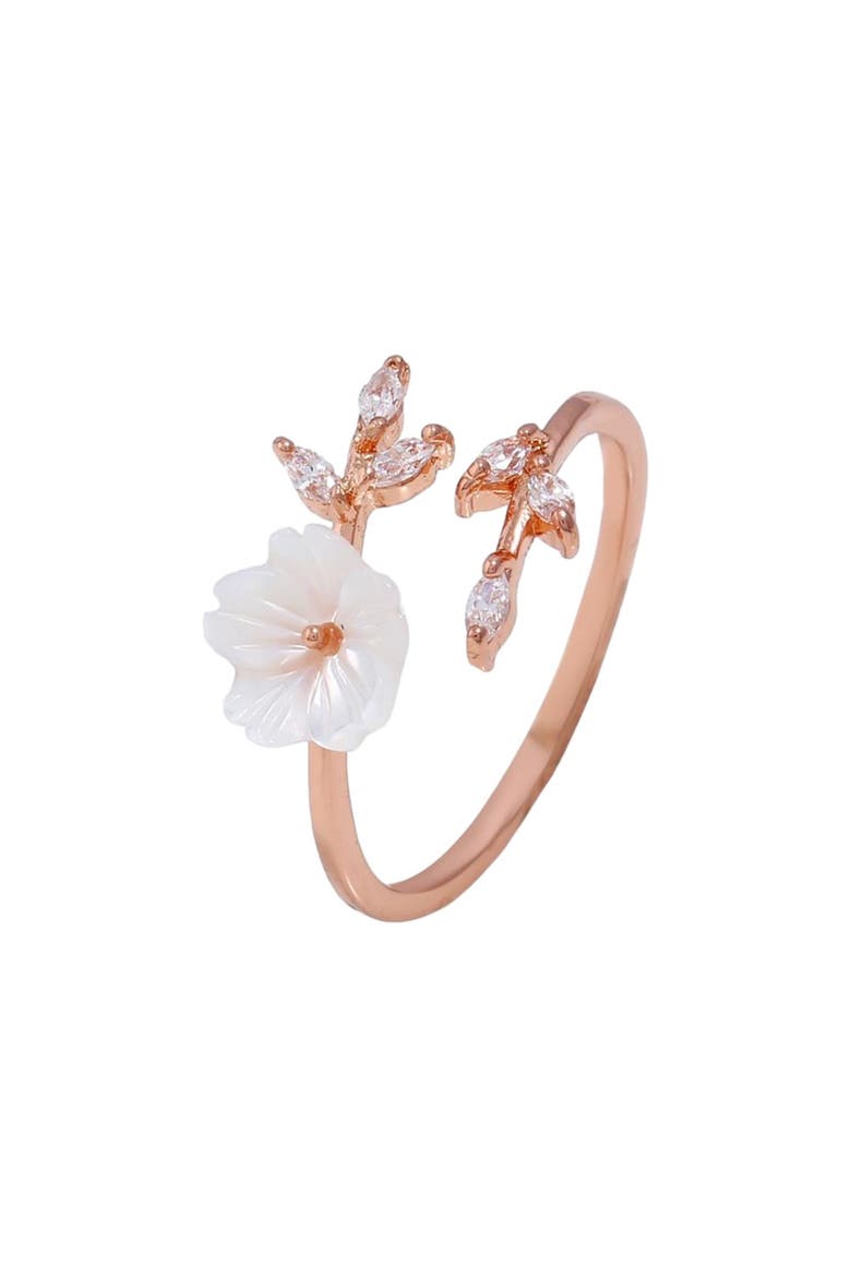 Cherry Blossom Adjustable Ring, Main, color, Rose Gold