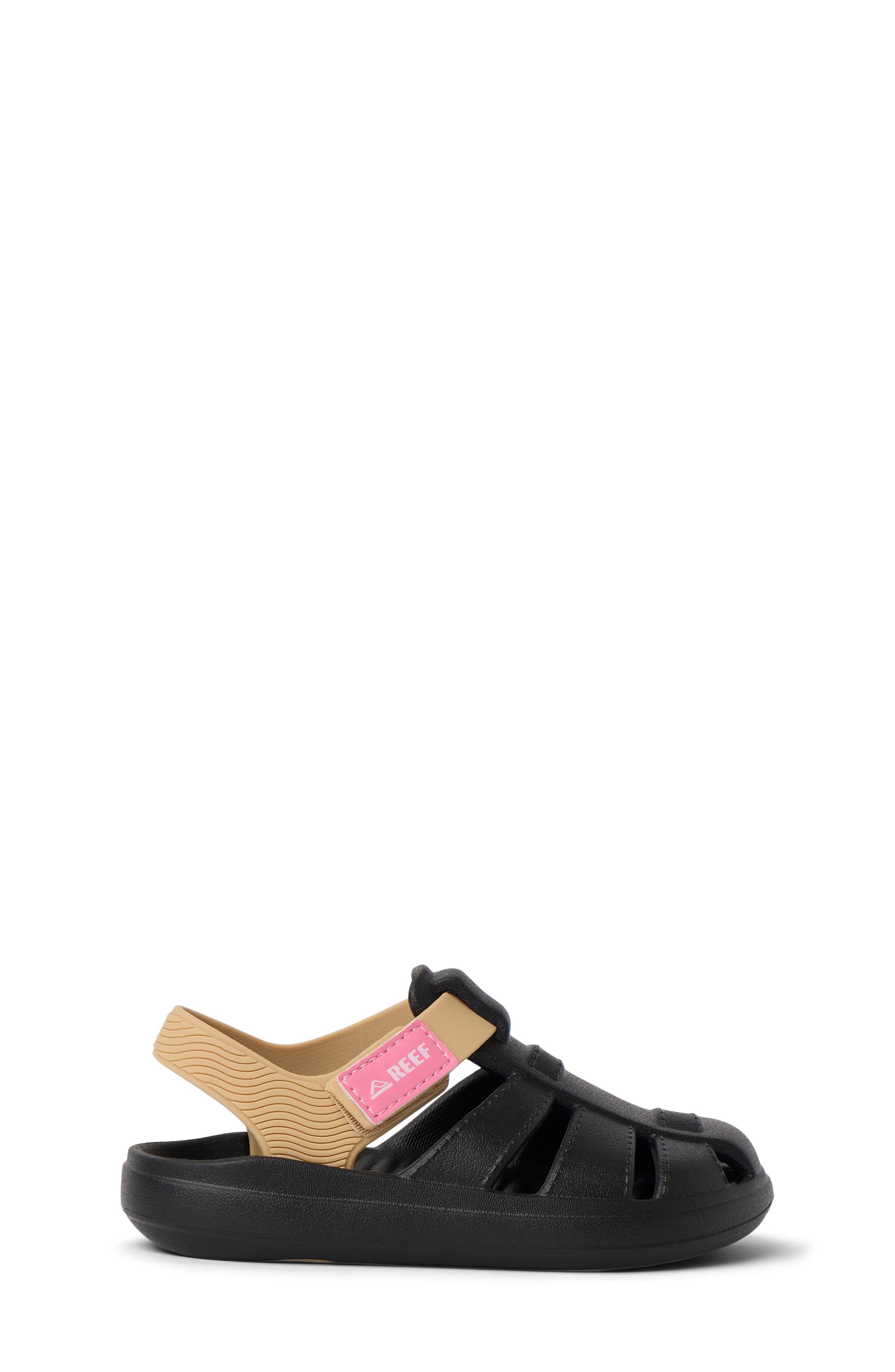 Reef Kids' Totally Beachin Sandal, Alternate, color, Black/ Tan