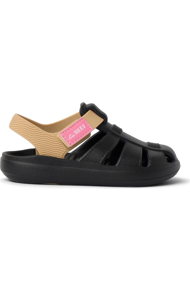 Reef Kids' Totally Beachin Sandal, Alternate, color, Black/ Tan