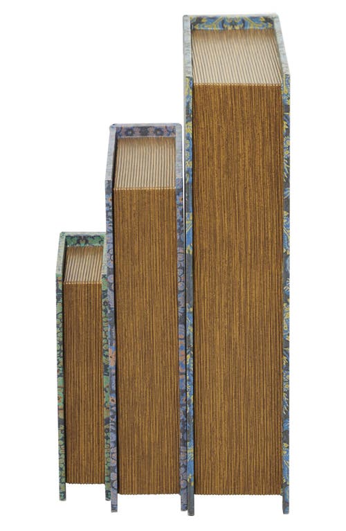 Sonoma Sage Home Set Of 3 Faux Book Boxes In Blue