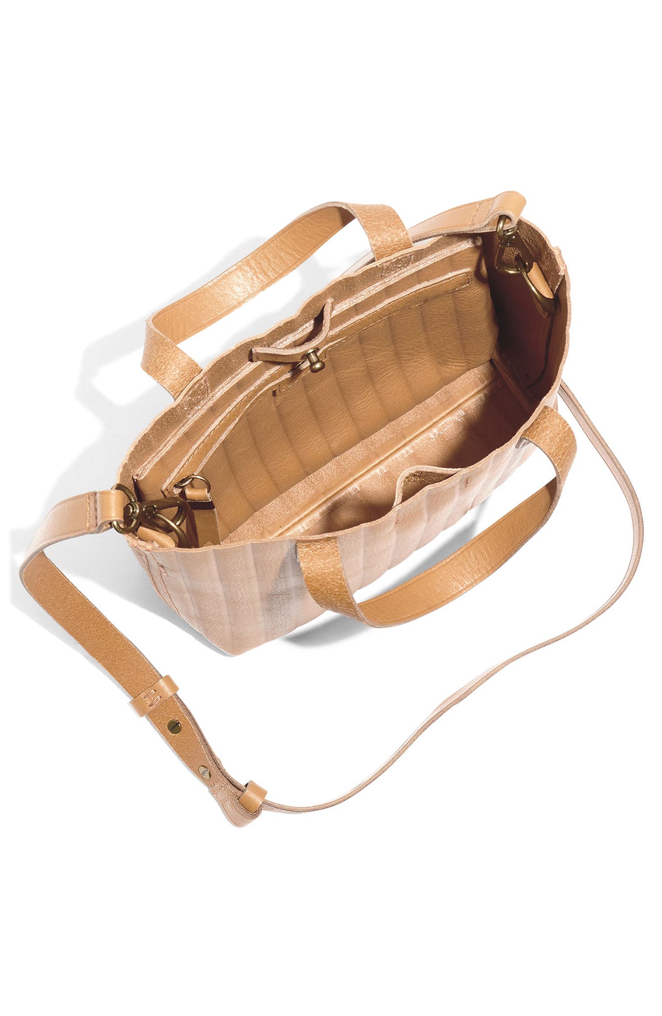 Madewell The Mini Transport Crossbody: Bubble Pleat Edition, Alternate, color, 