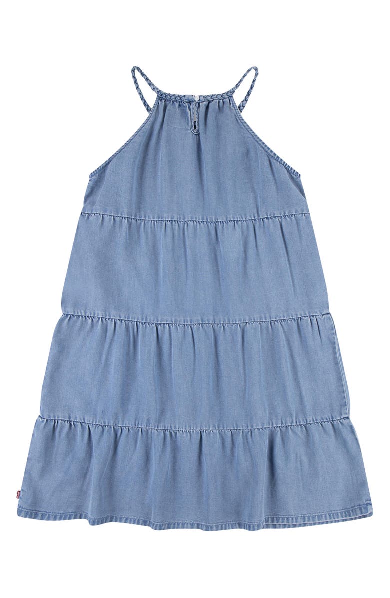 Levi's<sup>®</sup> Kids' Chambray Tiered Halter Dress, Alternate, color, 