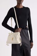 Saint Laurent Cassandre Lace Trim Rib Wool, Cashmere & Silk Sweater