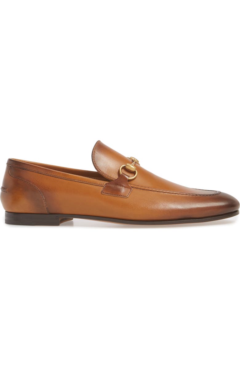 Gucci Jordaan Horsebit Loafer, Alternate, color, Brown