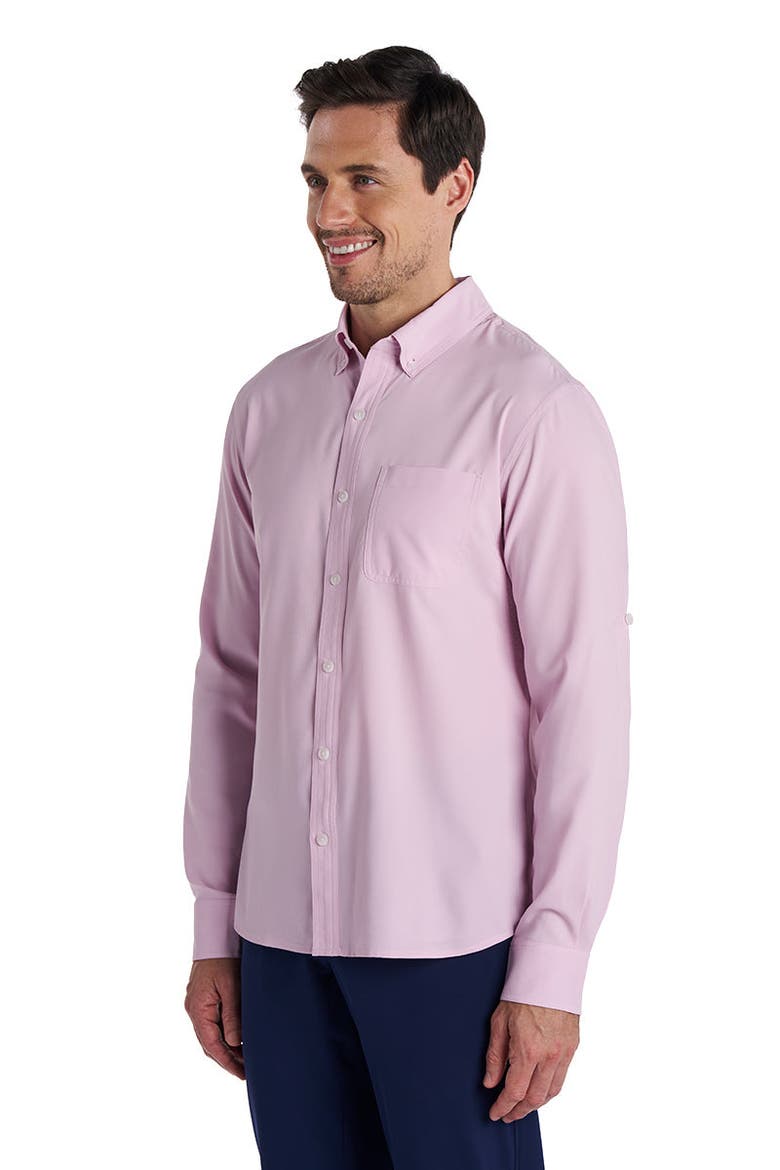 Men's Aricia Long Sleeve Shirt, UPF 50+ Sun Protection, Alternate, color, Powder Pink