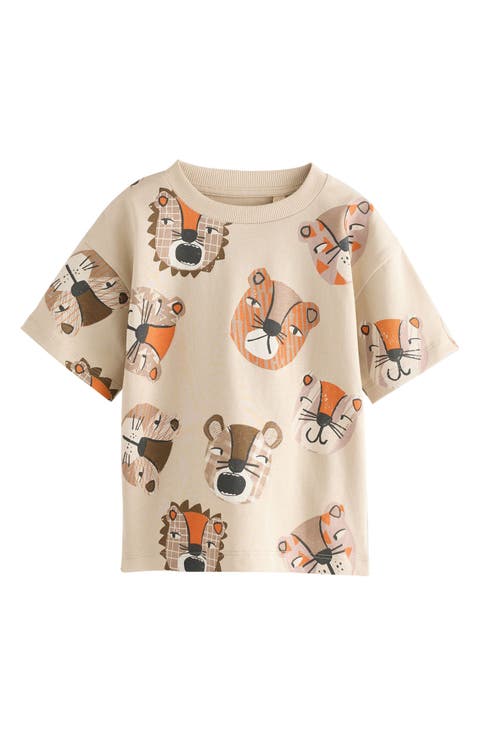 Kids' Safari Print Cotton T-Shirt (Little Kid)