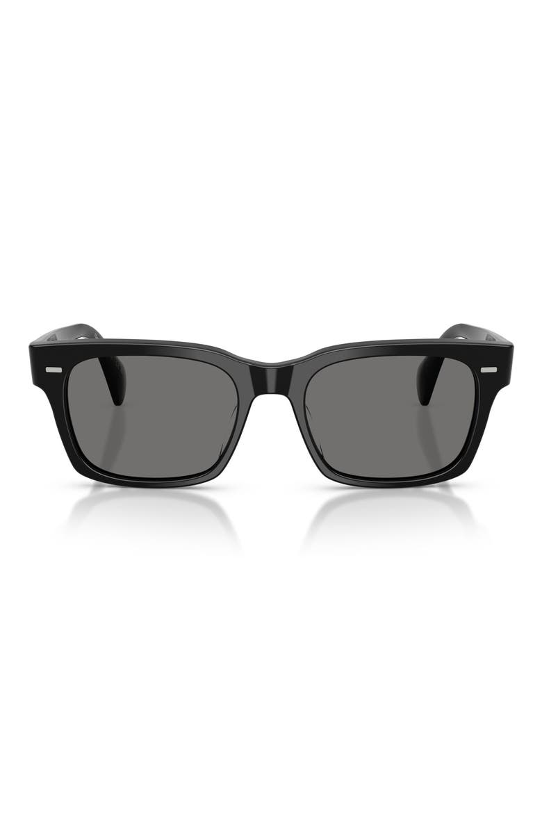 Ryce 54mm Polarized Square Sunglasses, Main, color, BLACK / POLAR GREY