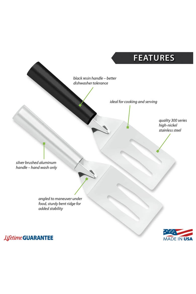 Cutlery 3.375-Inch Slotted Turner Spatula, Alternate, color, Silver