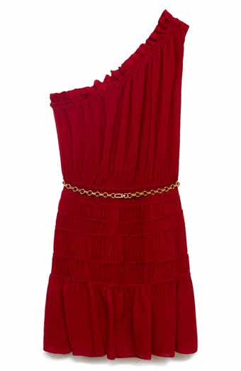 MANGO Belted Asymmetric Minidress