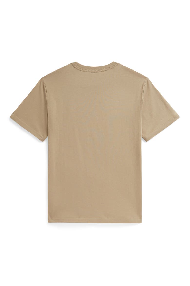 Kids' Cotton Crewneck T-Shirt, Alternate, color, CLASSIC KHAKI
