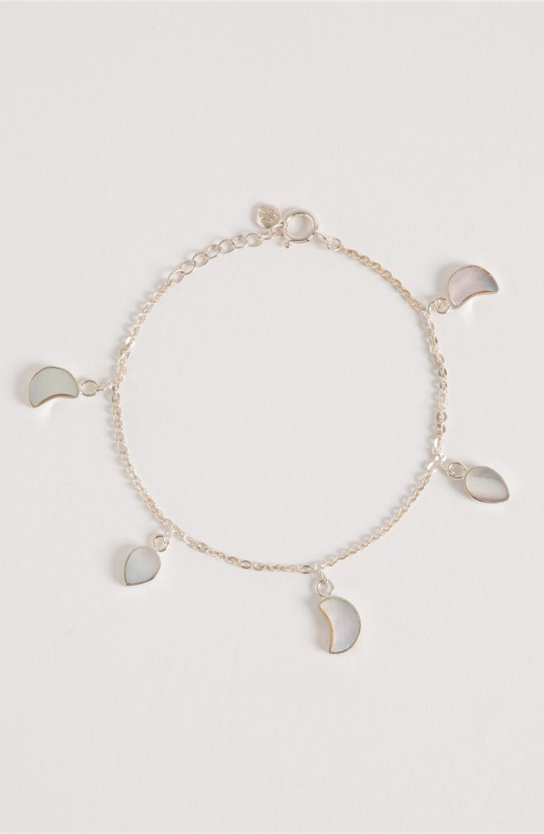 Freya Rose Petite Moon Bracelet Silver, Alternate, color, Petite Moon