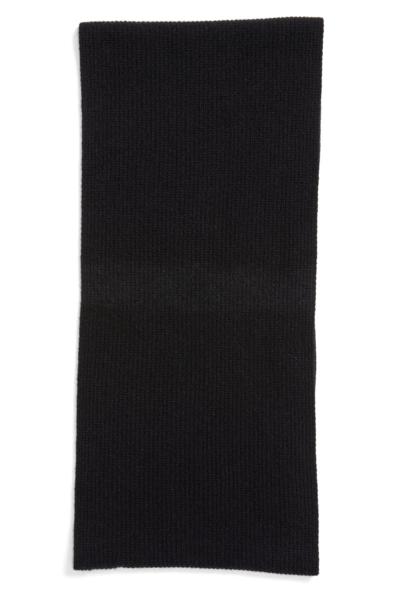 Cashmere Infinity Scarf, Alternate, color, BLACK