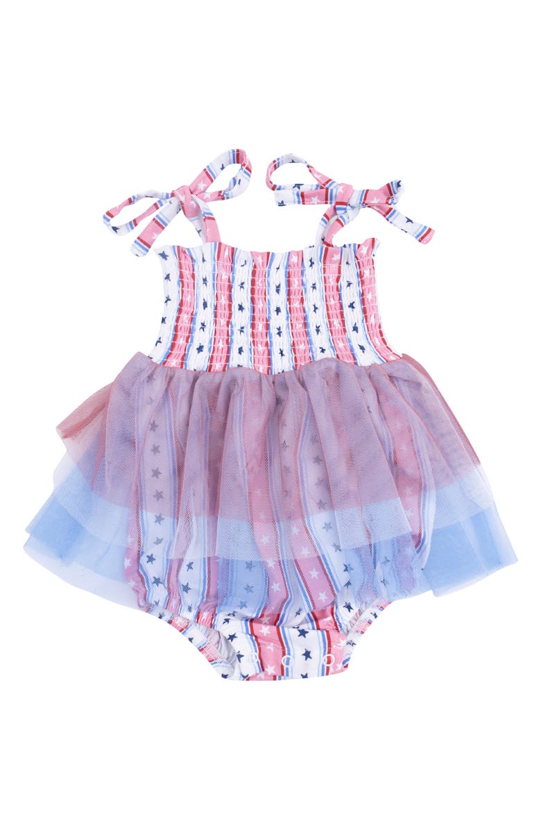 Angel Dear Stars & Stripes Tutu Skirted Bodysuit, Main, color, 