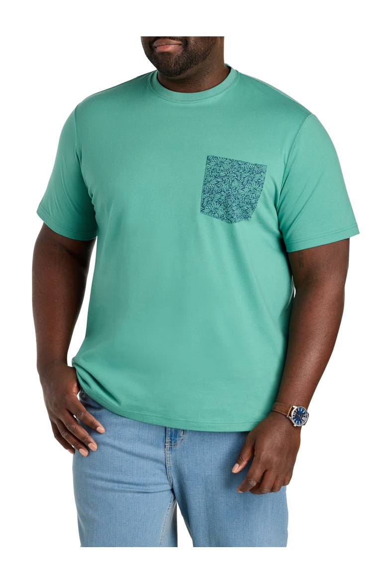 Big & Tall Moisture-Wicking Printed Pocket T-Shirt V2, Main, color, DEEP SEA