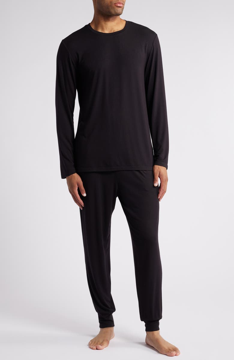 Nordstrom Moonlight Modal Blend Pajamas, Main, color, Black