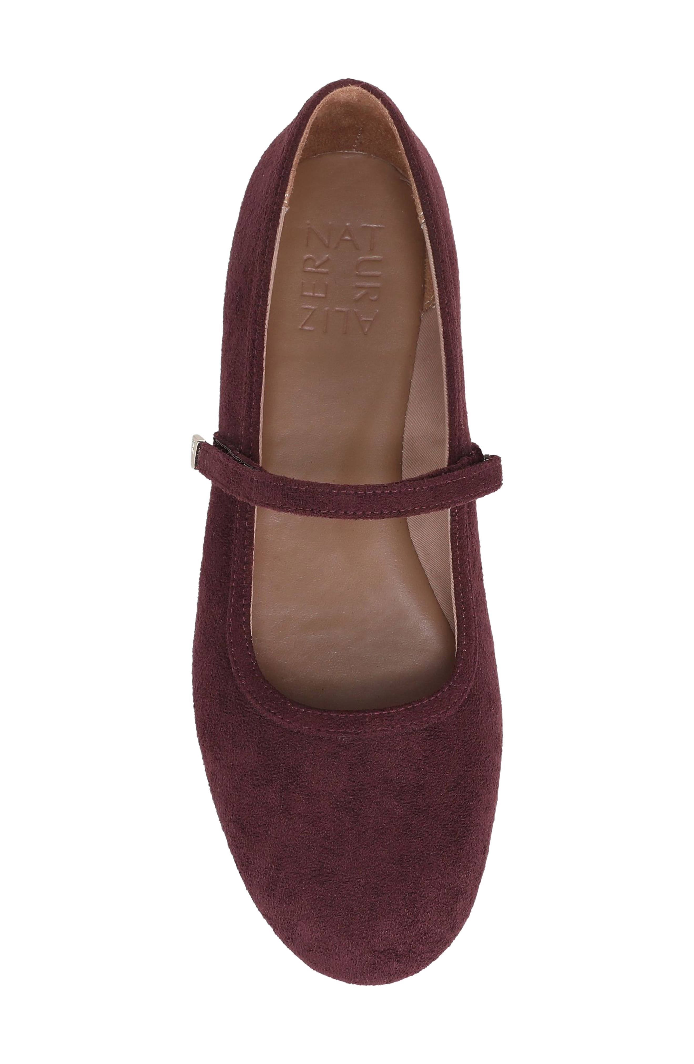 Ashanti Mary Jane Flat, Alternate, color, MERLOT RED FAUX SUEDE