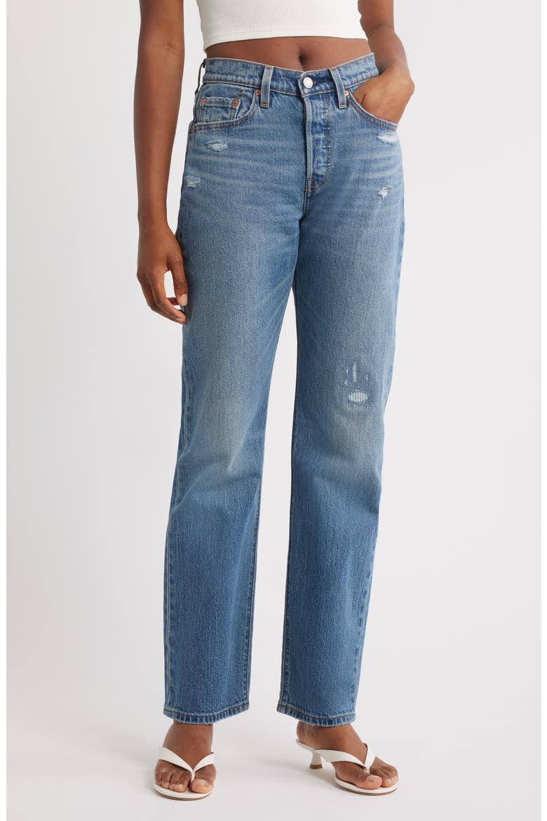 501® Curve High Waist Straight Leg Jeans, Main, color, VERIFIED VINTAGE