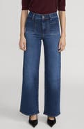FRAME Le Pixie Slim Palazzo Patch Pocket High Waist Wide Leg Jeans