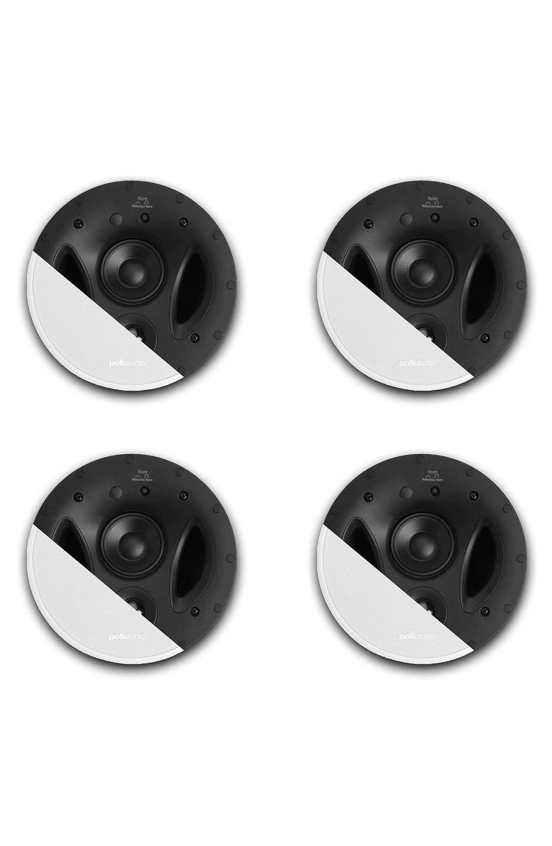 Polk Audio 70-RT Vanishing 7" In-Ceiling 3-Way Speaker - 4 Pack, Main, color, White