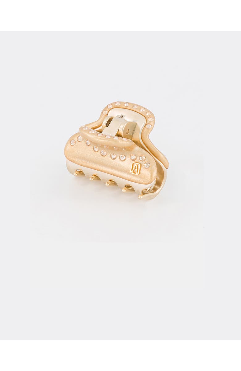 Alexandre de Paris Vendome Crystal Small Hair Clip, Alternate, color, Gold