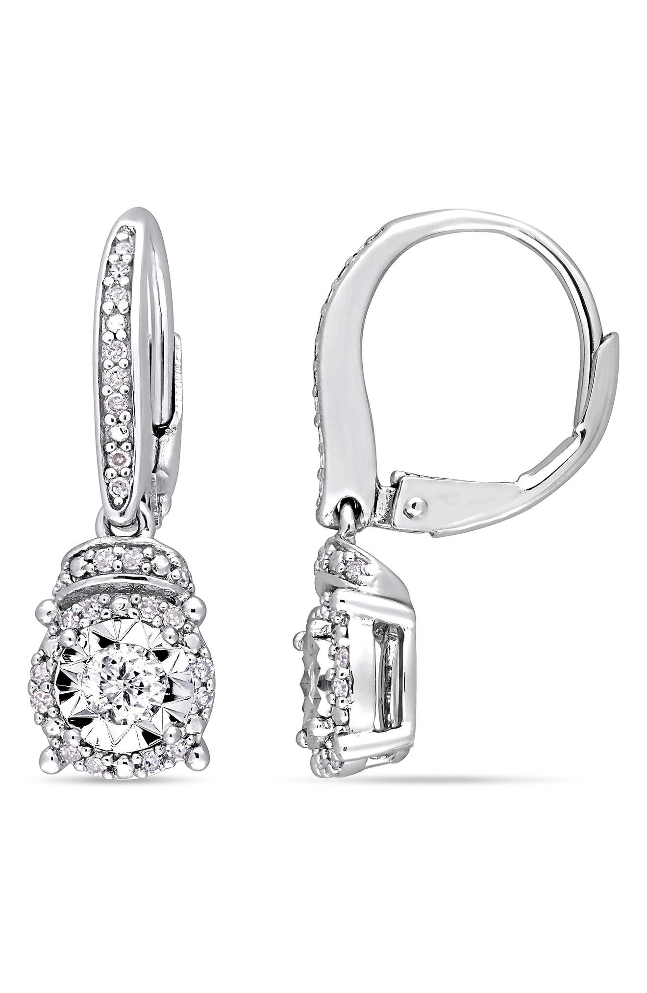 DELMAR Diamond Drop Earrings - 0.35ct.