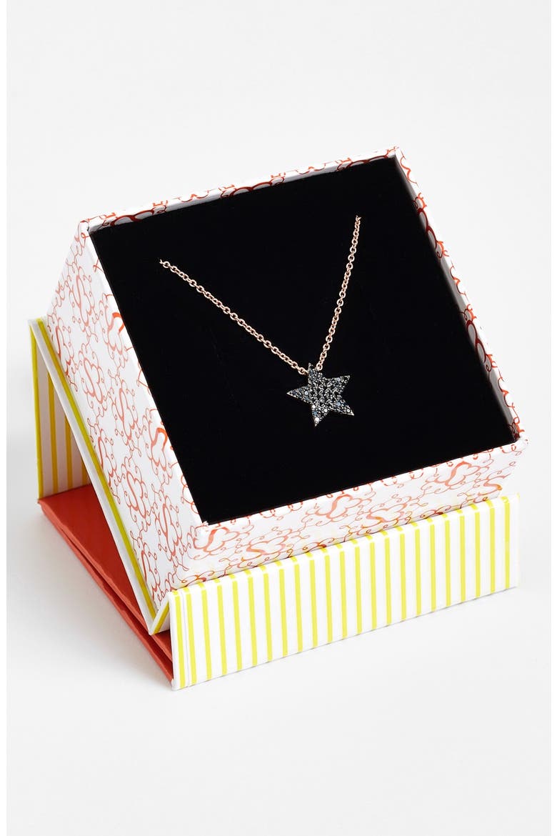Star Pendant Necklace, Alternate, color, ROSE GOLD/ BLACK