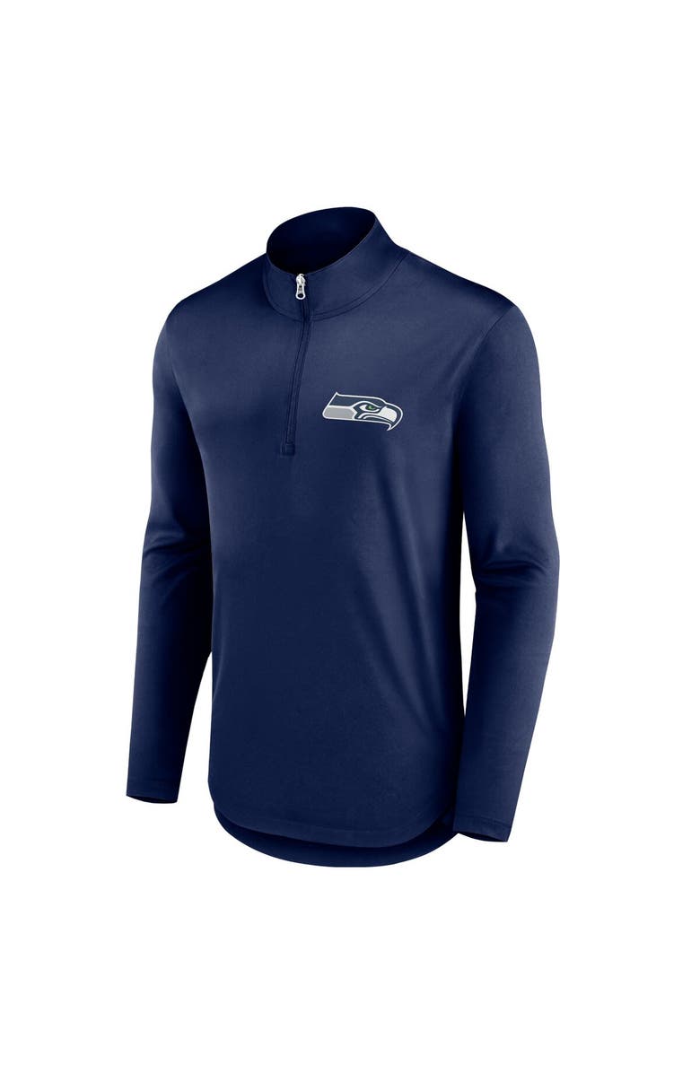 FANATICS Men's Fanatics Branded College Navy Seattle Seahawks Quarterback Quarter-Zip Top, Alternate, color, Navy