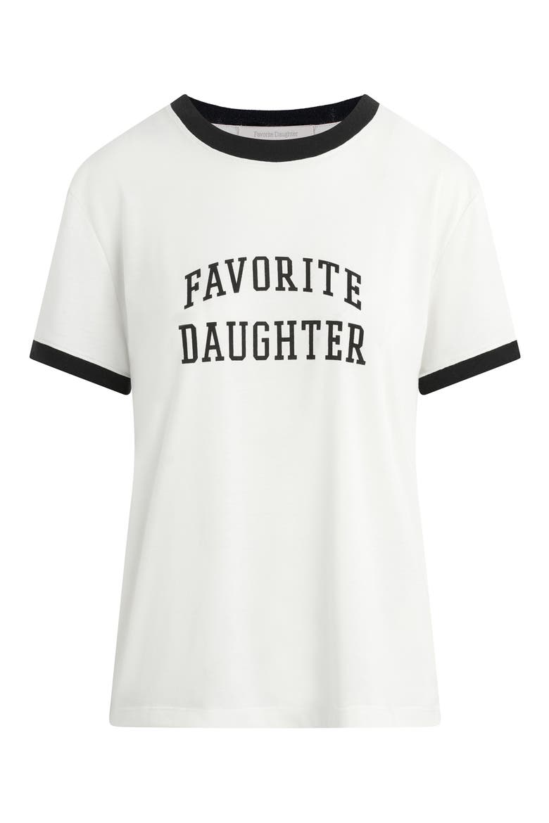 Logo Ringer T-Shirt, Main, color, WHITE/ BLACK
