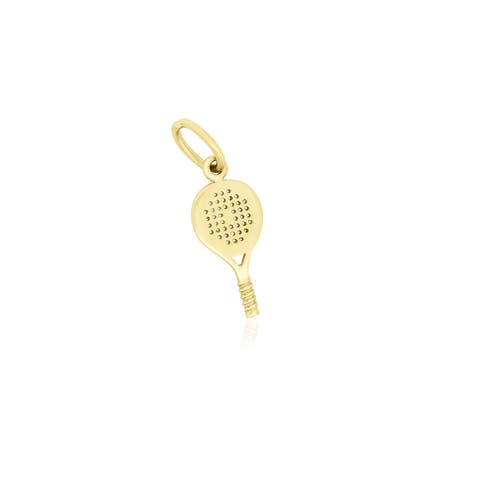 Mini Gold Tennis Racket Charm