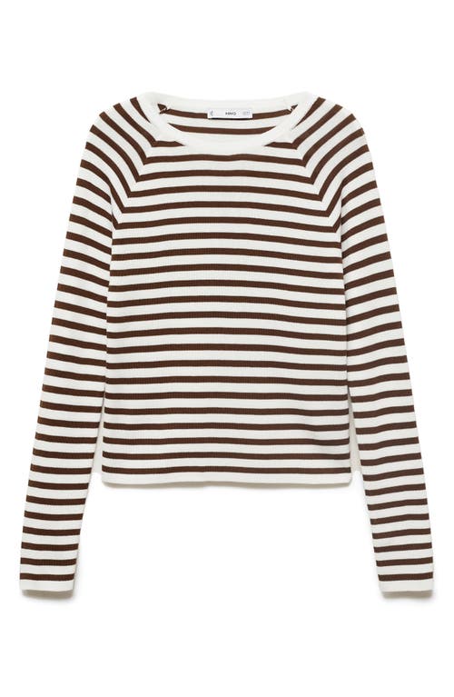 Mango Raglan Sleeve Cotton Blend Sweater In Multi