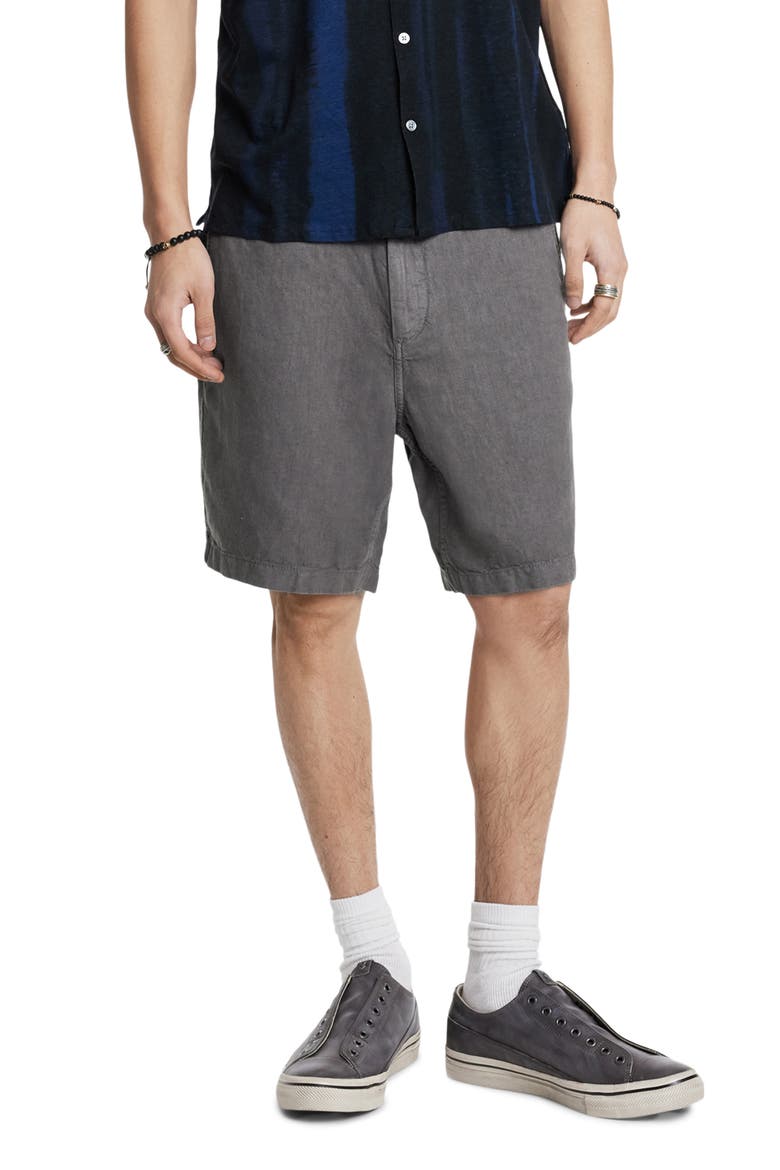 Johnny Flat Front Shorts, Main, color, SEAL GREY