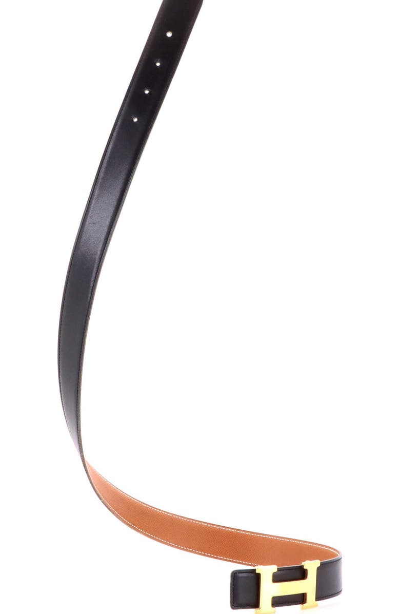 Pre-Owned Hermes Constance Reversible Belt Leather Medium, Alternate, color, Black