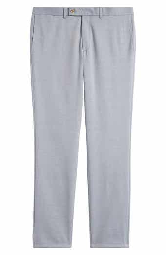 Jack Victor Palmer Crossover Textured Stretch Cotton & Wool Pants