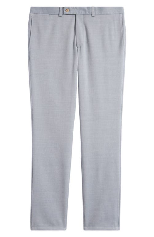 Jack Victor Palmer Crossover Textured Stretch Cotton & Wool Pants in Blue 