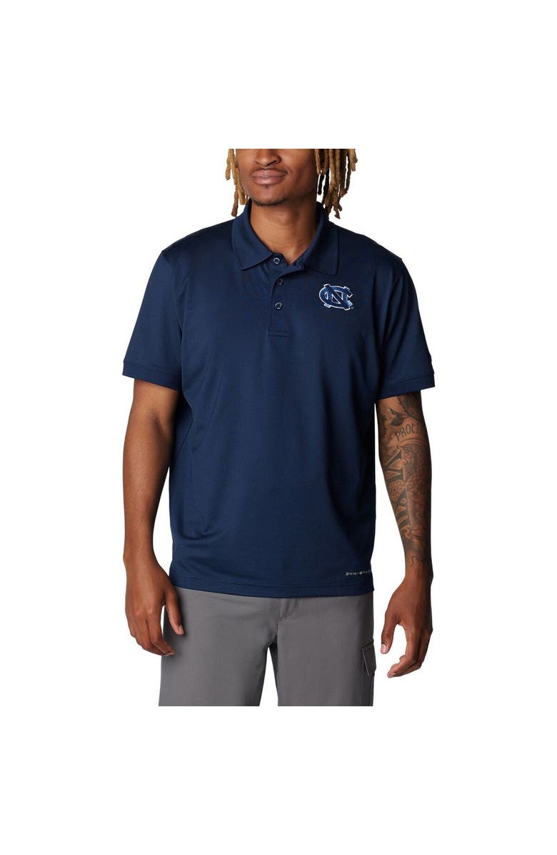 Columbia Men's Columbia Navy North Carolina Tar Heels PFG Tamiami Omni-Shade Polo, Main, color, Navy