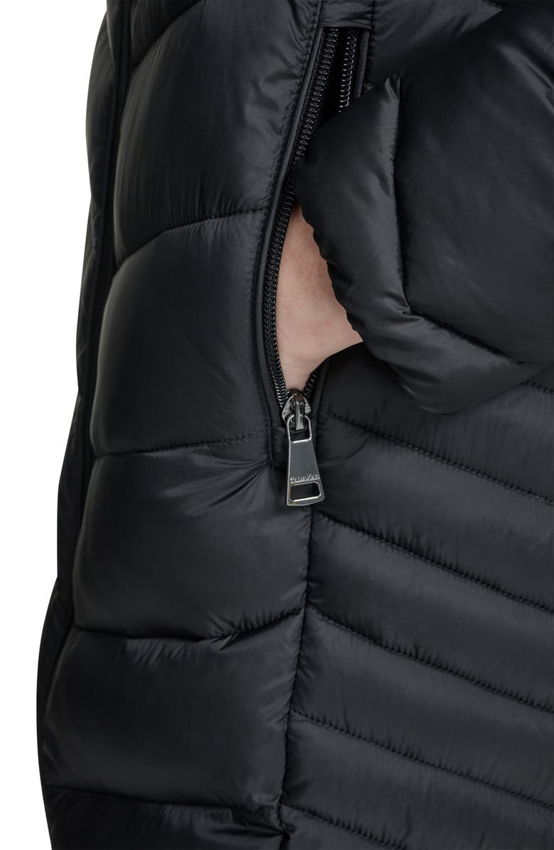 Calvin Klein Water Resistant Chevron Quilted Puffer Jacket, Alternate, color, Black